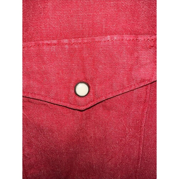 Vintage Wrangler X-Long Tails Shirt Red Sz 17 1/2 X 35 Brushpopper Cowboy EUC - Picture 4 of 7